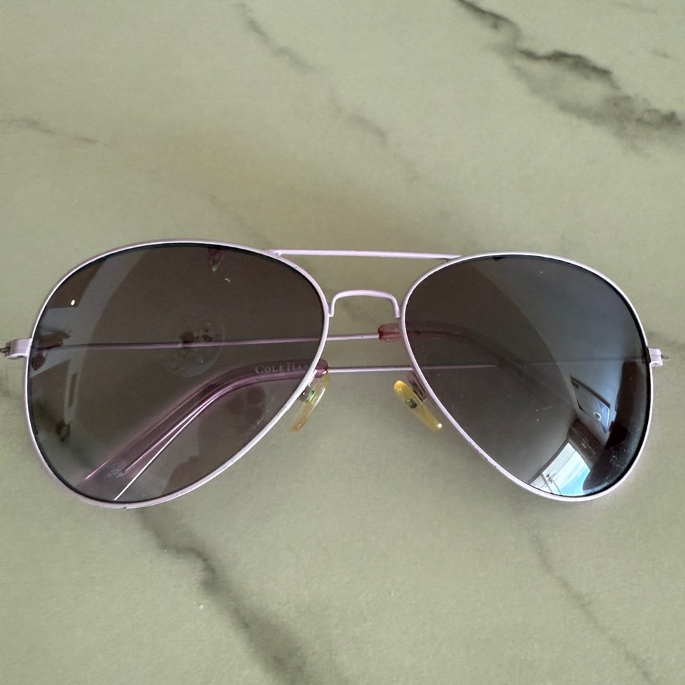 Cole Haan Silver Aviator Sunglasses